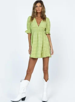 Princess Polly Chances Mini Dress Green New