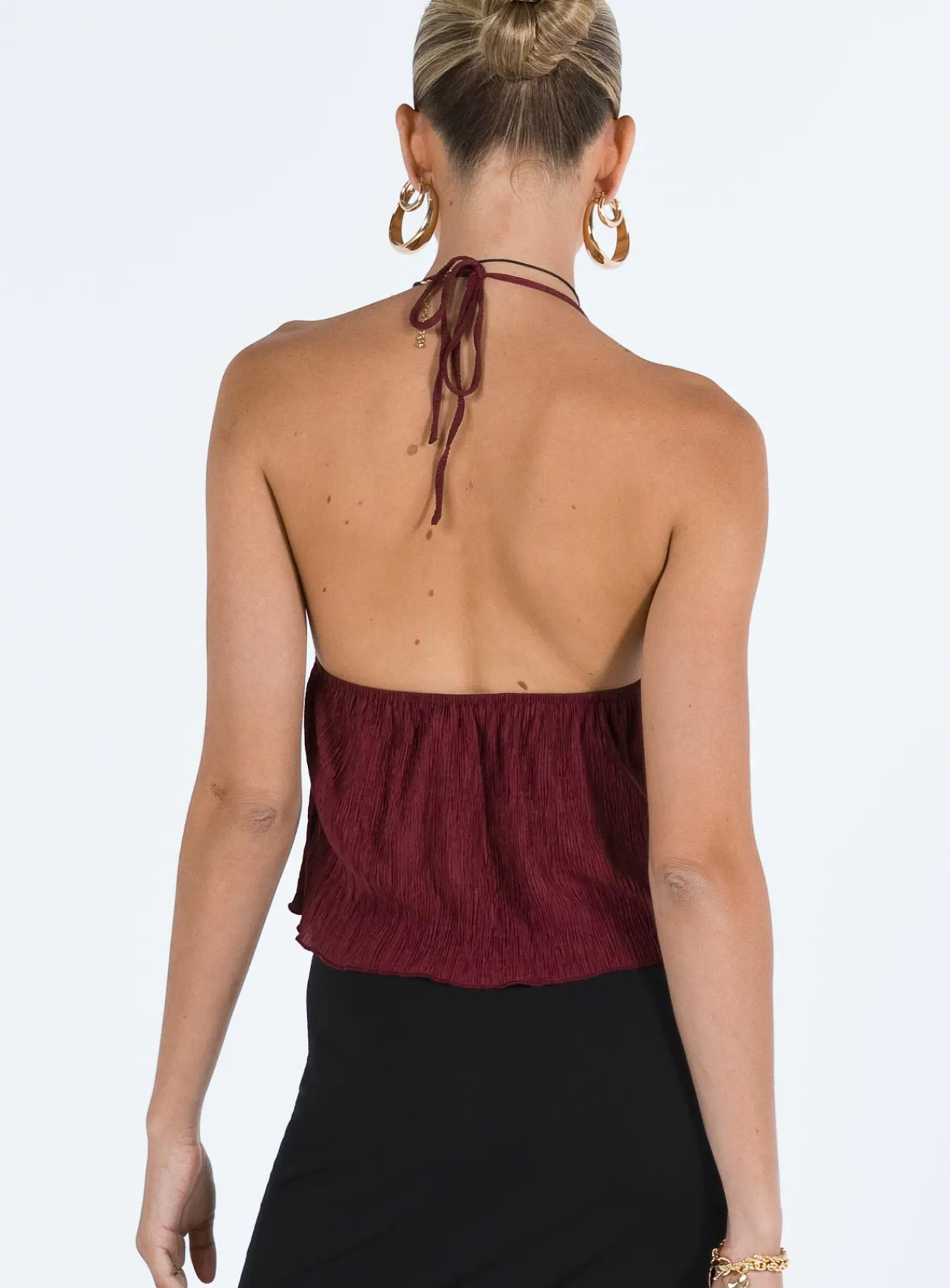 Princess Polly Chantria Top Burgundy Best Sale