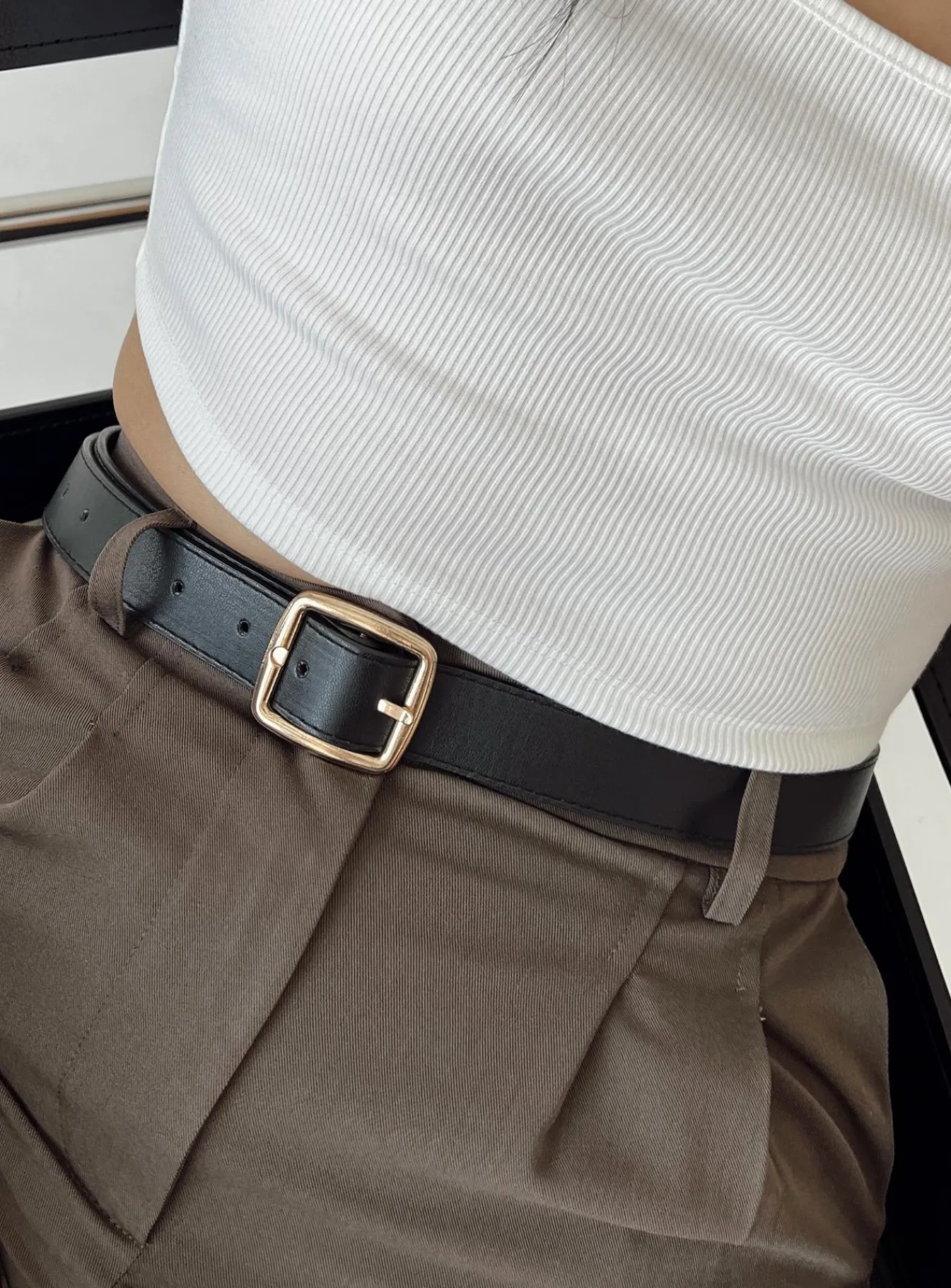 Princess Polly Chapman Belt/ Gold Eco Black Outlet