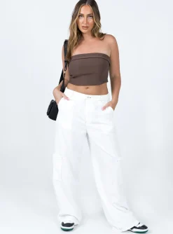 Princess Polly Charlize Pants  White Flash Sale