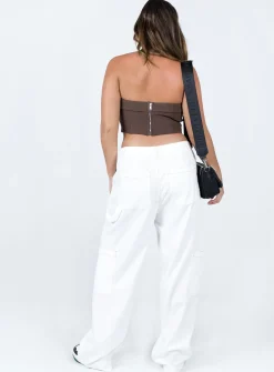 Princess Polly Charlize Pants  White Flash Sale