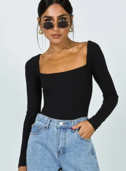 Princess Polly Charlotte Bodysuit  Black Cheap