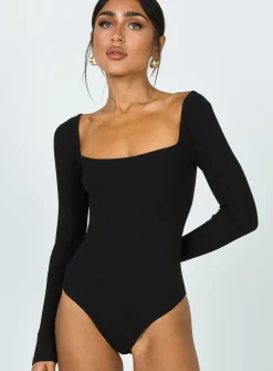 Princess Polly Charlotte Bodysuit  Black Cheap