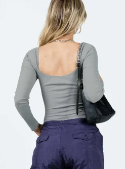 Princess Polly Charlotte Bodysuit Grey New