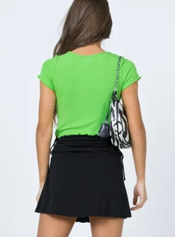 Princess Polly Charlotte Ruched Mini Skirt Black Best