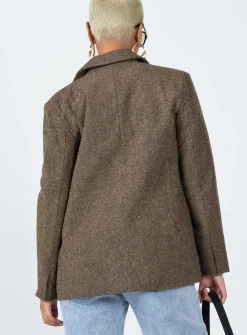Princess Polly Charter Blazer Brown Outlet