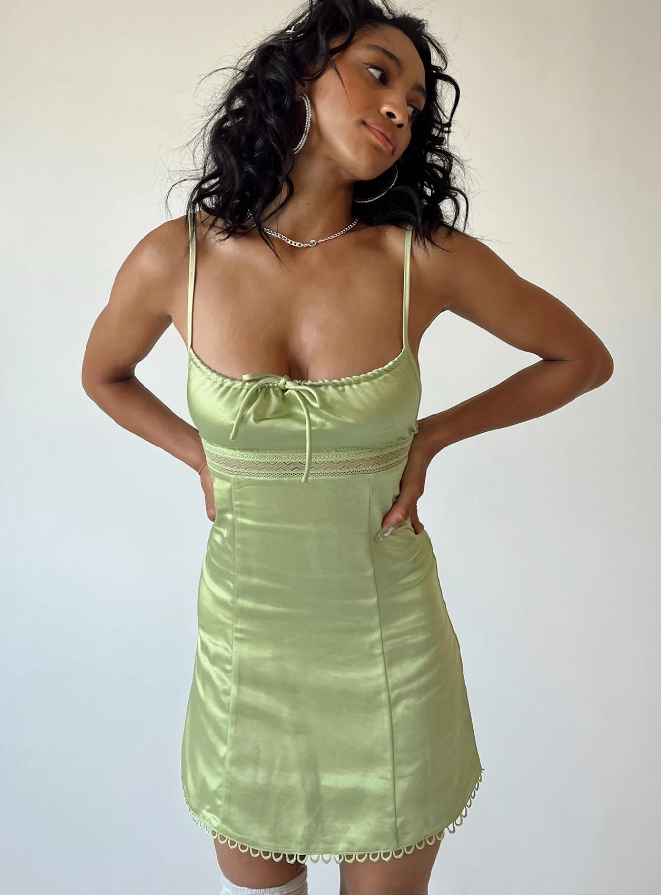 Princess Polly Chels Mini Dress Green Clearance