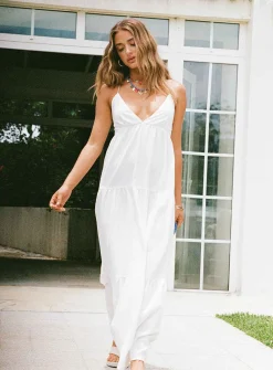 Princess Polly Chelsea Maxi Dress  White Fashion