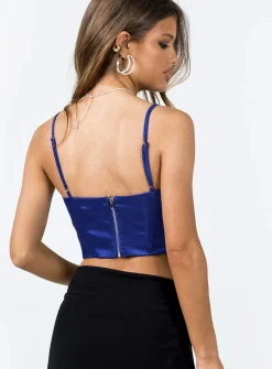 Princess Polly Chissick Top Blue Fashion