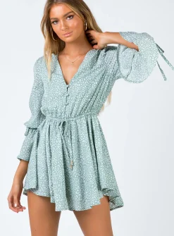 Princess Polly Cierra Romper  Green Best