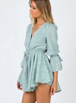 Princess Polly Cierra Romper  Green Best