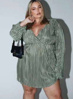 Princess Polly Cindie Mini Dresscurve   Green Sale