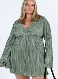 Princess Polly Cindie Mini Dresscurve   Green Sale
