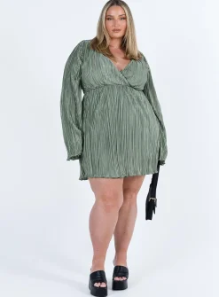 Princess Polly Cindie Mini Dresscurve   Green Sale