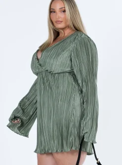 Princess Polly Cindie Mini Dresscurve   Green Sale