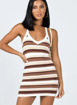 Princess Polly Ciro Mini Dress Brown Clearance