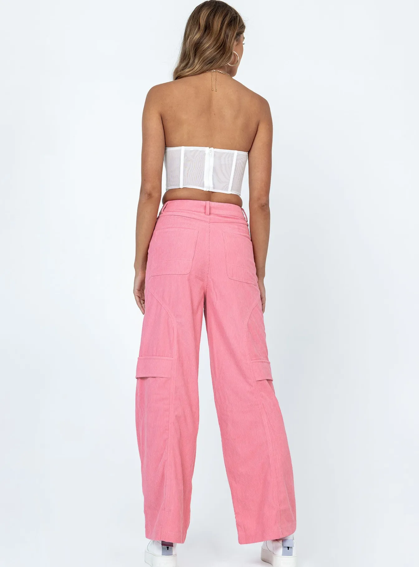Princess Polly City Loop Cord Pant Pink Store
