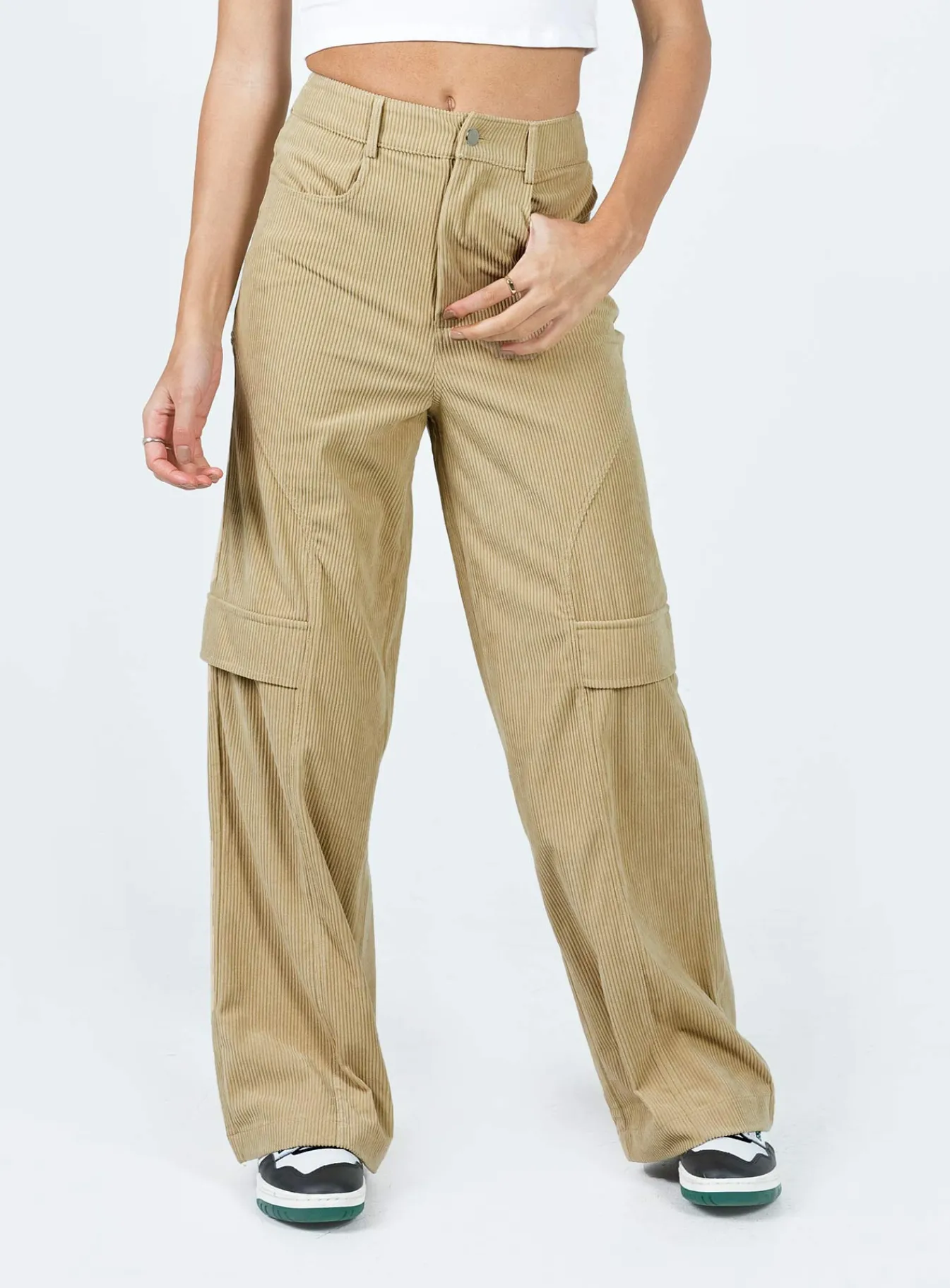 Princess Polly City Loop Cord Pants Beige Best