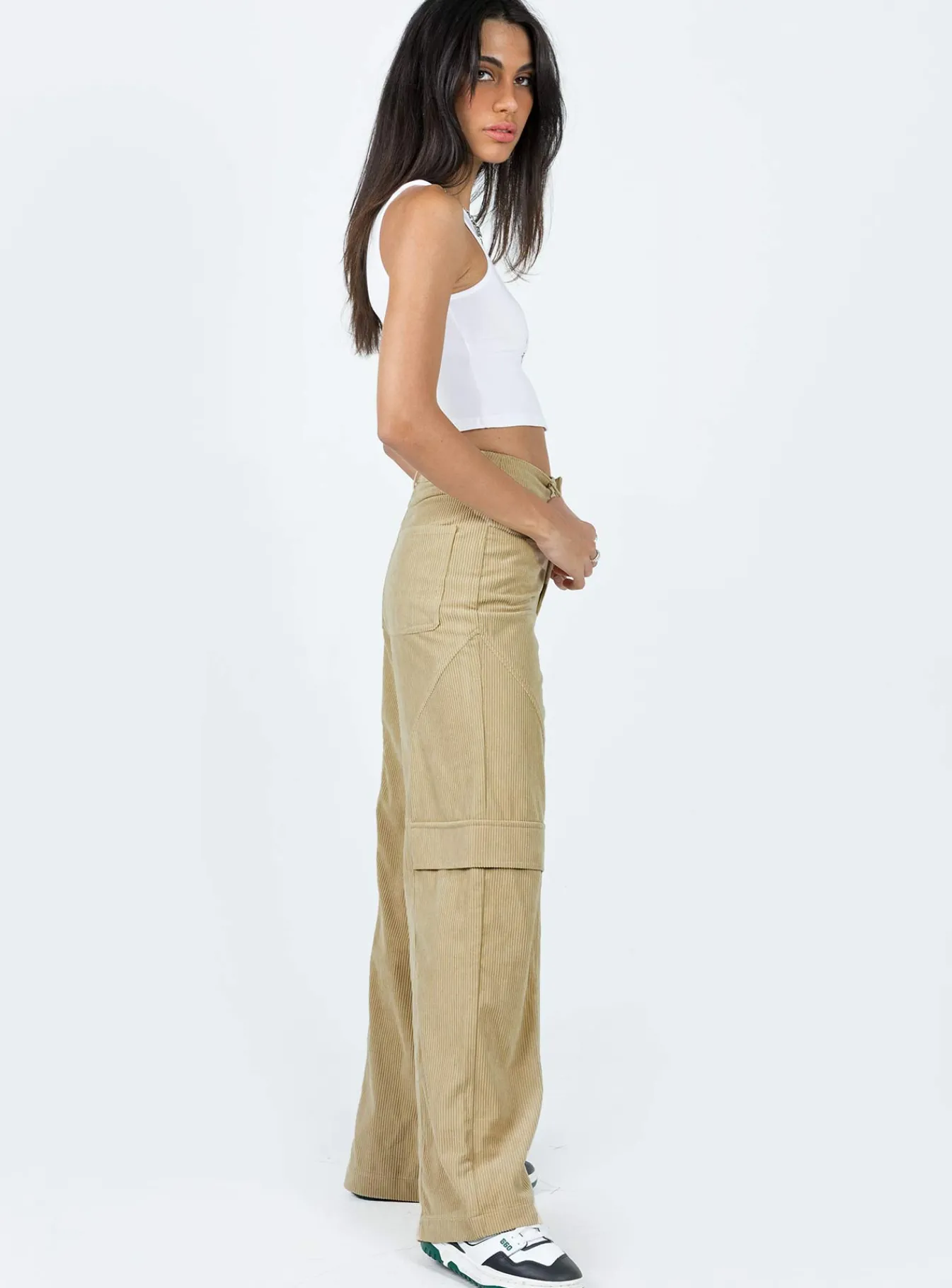 Princess Polly City Loop Cord Pants Beige Best