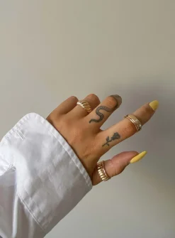 Princess Polly Claremont Ring Pack Gold Fashion