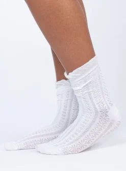 Princess Polly Clarence Socks White Online