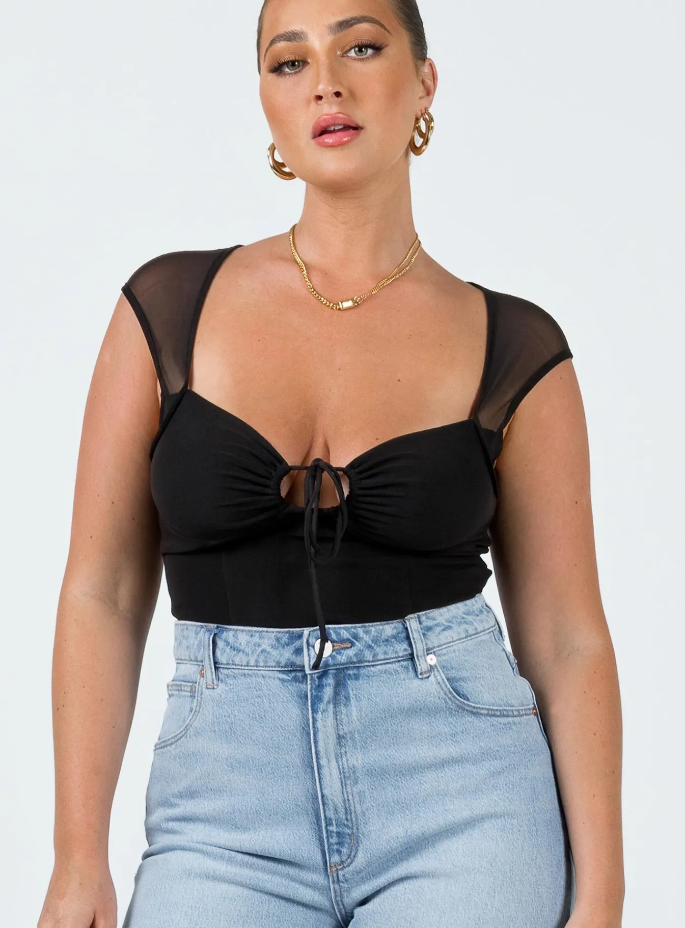 Princess Polly Clarendon Bodysuit Black Outlet
