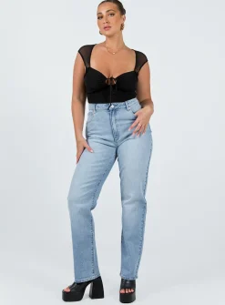 Princess Polly Clarendon Bodysuit Black Outlet