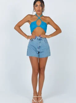 Princess Polly Clarke Top Blue Hot