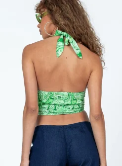 Princess Polly Clarkefield Top Green Best Sale