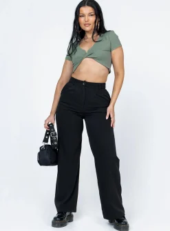 Princess Polly Clarrie Top Khaki Cheap