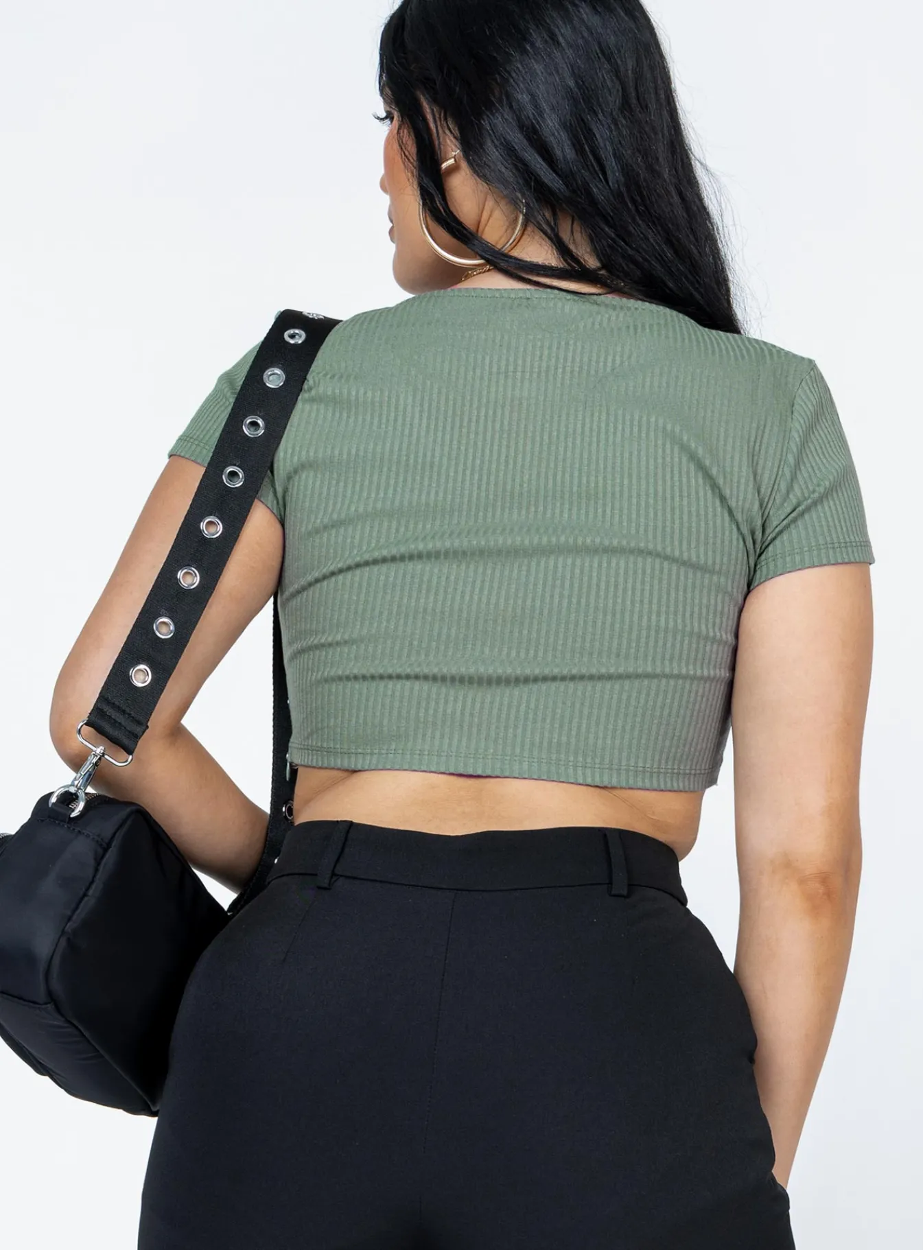 Princess Polly Clarrie Top Khaki Cheap
