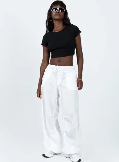 Princess Polly Classic Crop Teetall Black Clearance
