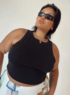 Princess Polly Classic Tank Topcurve   Black Cheap