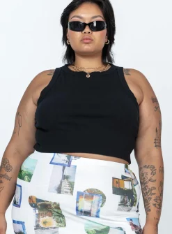 Princess Polly Classic Tank Topcurve   Black Cheap