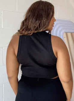 Princess Polly Classic Tank Topcurve Black Cheap