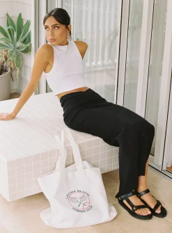 Princess Polly Classic Tank Toptall White Flash Sale
