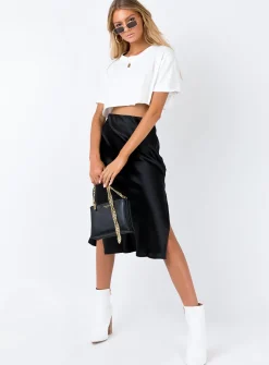 Princess Polly Cleo Lavoe Midi Skirt  Black Cheap