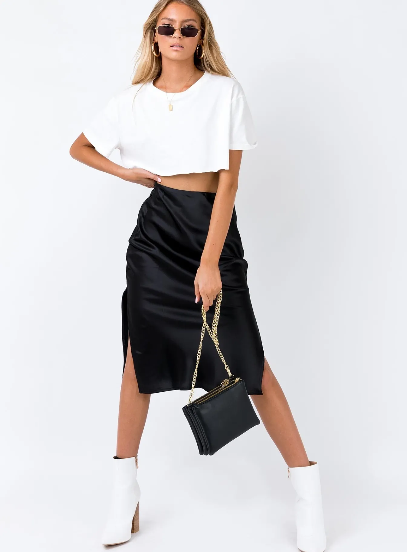 Princess Polly Cleo Lavoe Midi Skirt Black Cheap