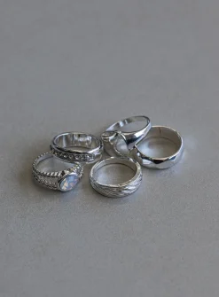 Princess Polly Clevedon Ring Pack Silver Online