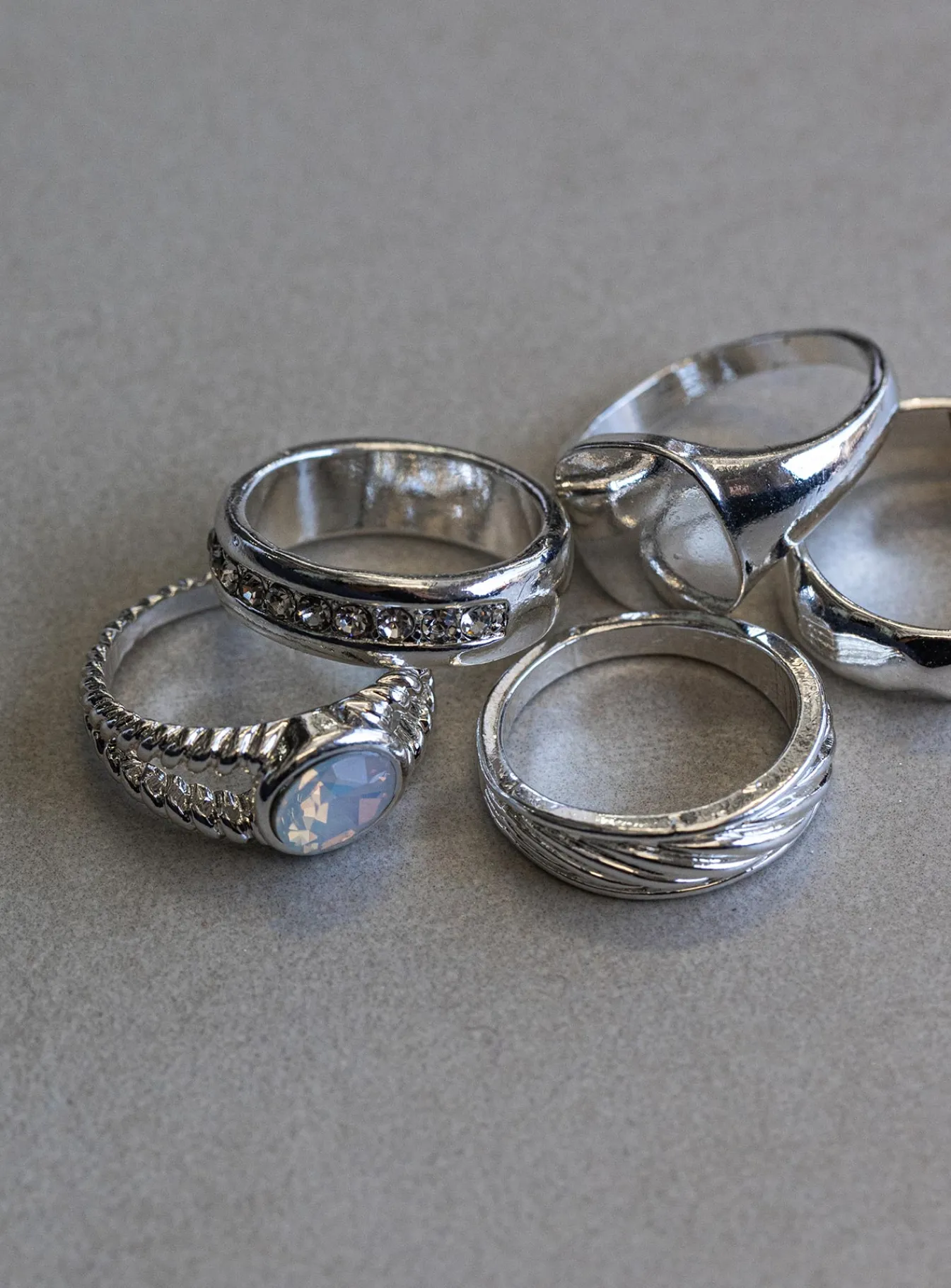 Princess Polly Clevedon Ring Pack Silver Online