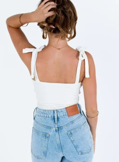 Princess Polly Clove Tie Up Bodysuitpetite White Best