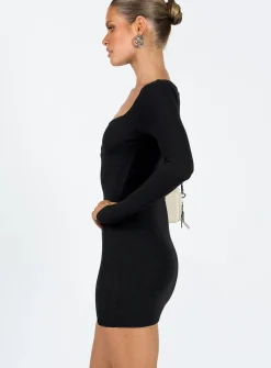 Princess Polly Colbert Long Sleeve Mini Dress Black Best Sale