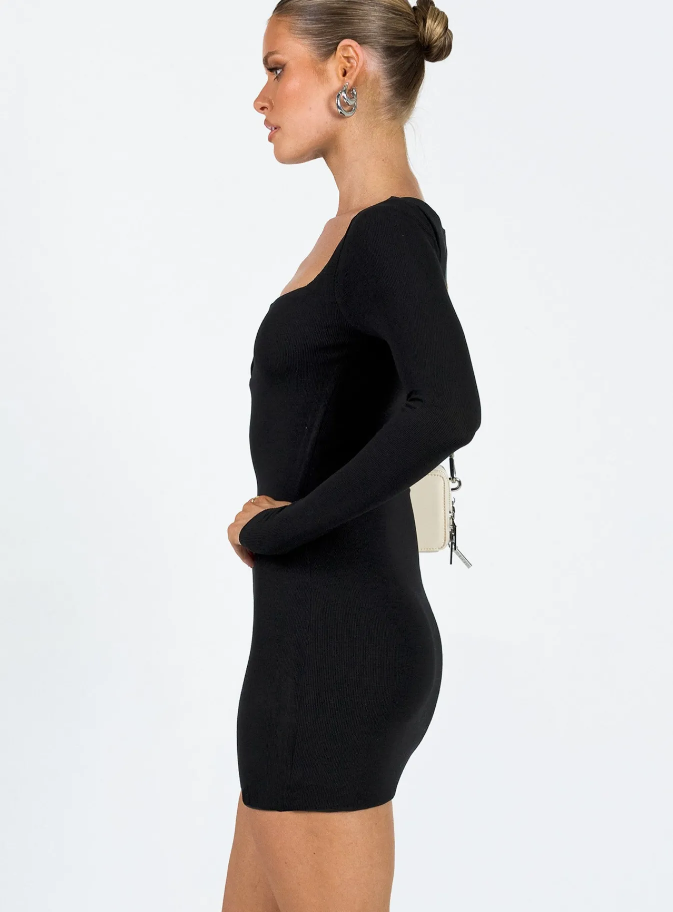 Princess Polly Colbert Long Sleeve Mini Dress Black Best Sale