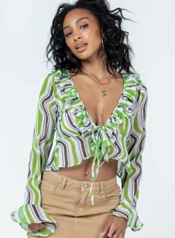 Princess Polly Colby Long Sleeve Top  Multi Fashion