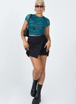 Princess Polly Cole Wrap Mini Skirt Black Sale