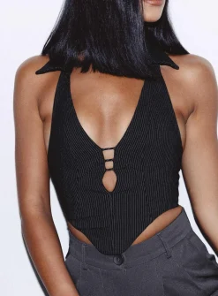 Princess Polly Colin Vest Top  Black Sale