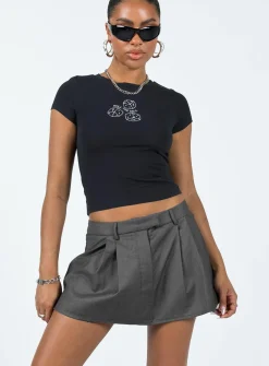 Princess Polly Collier Mini Skirt  Slate Best Sale