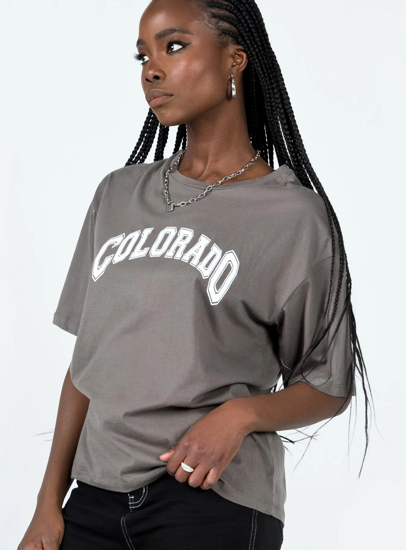 Princess Polly Colorado Graphic Tee Grey Store
