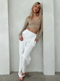 Princess Polly Connell Pants  White New