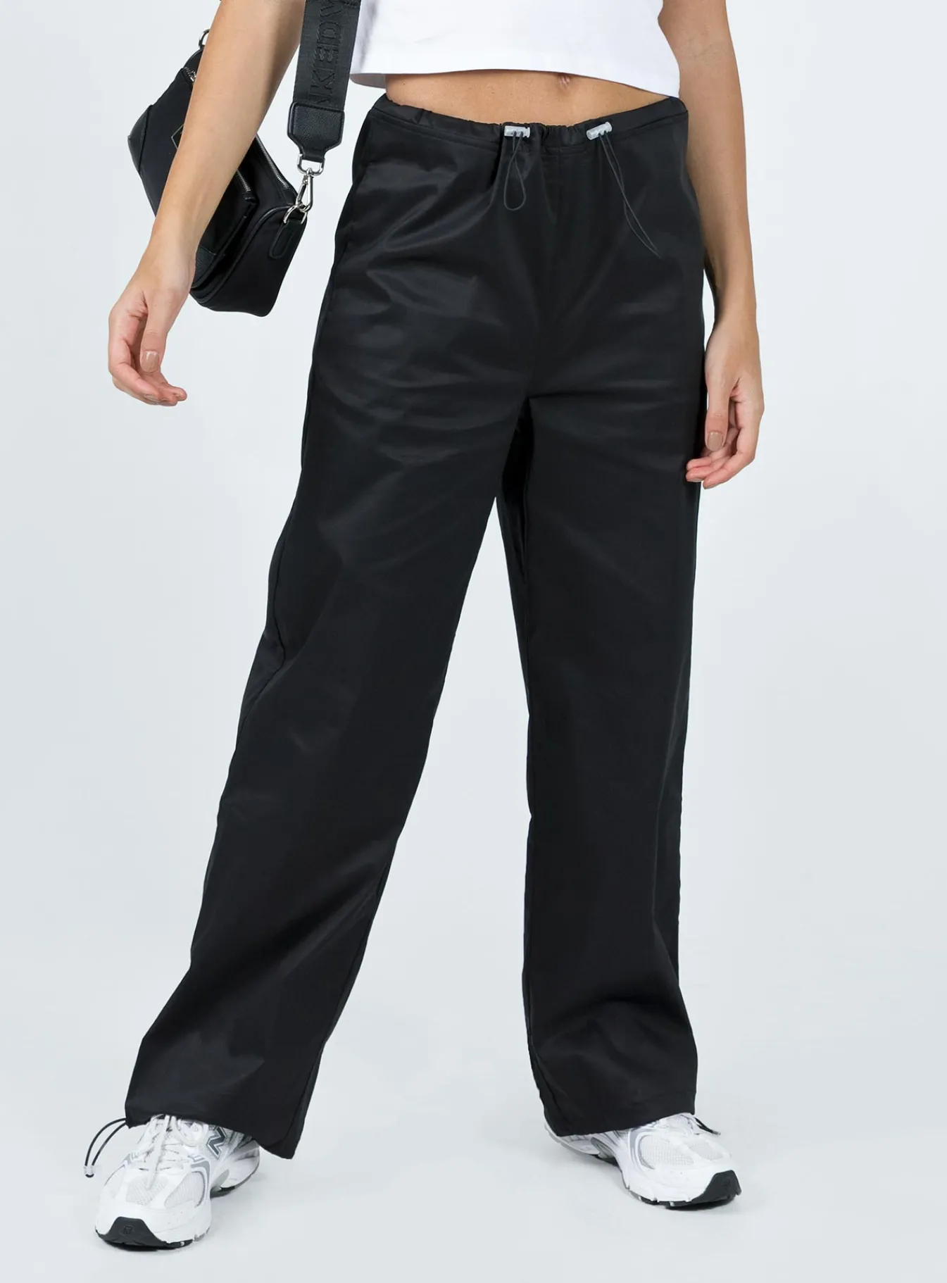 Princess Polly Connels Parachute Pants Black Sale